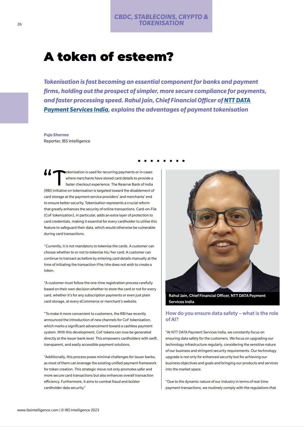 IBS Intelligence - Page No 26 and 27 A token of esteem?