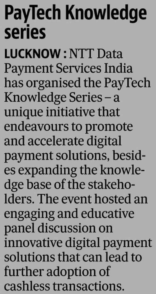 NTT DATA Payment Services India organizes PayTech Knowledge Series